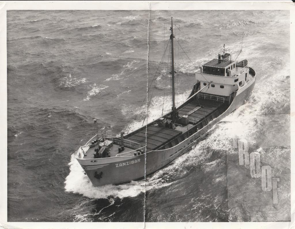 m.s Zanzibar, Verzamelen, Scheepvaart, Gebruikt, Kaart, Foto of Prent, Motorboot, Ophalen of Verzenden