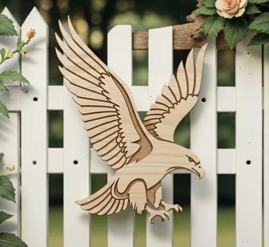 Muurdecoratie Adelaar hout, Huis en Inrichting, Woonaccessoires | Wanddecoraties, Ophalen of Verzenden, Nieuw, Hout, Decoratieobject