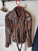 Vintage uitstraling leren Jas met Franjes, Kleding | Dames, Jassen | Winter, Maat 38/40 (M), Bruin, Nieuw, Ophalen of Verzenden