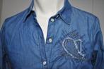 M11M Spijkerblouse maat M, Kleding | Dames, Blouses en Tunieken, Ophalen of Verzenden, Zo goed als nieuw, Maat 38/40 (M), Blauw
