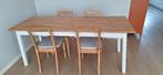 Ikea eettafel 4x stoelen, Ophalen, 50 tot 100 cm, Zo goed als nieuw, Vijf personen of meer