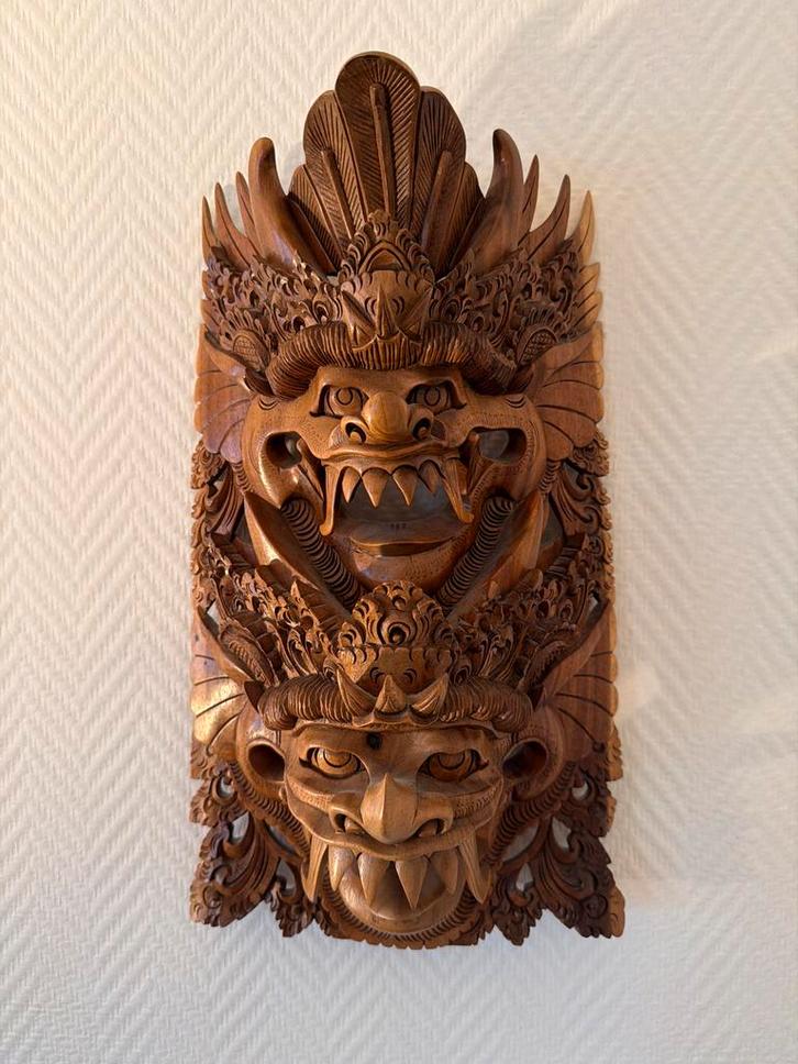 Balinees Houten Masker, Antiek en Kunst, Kunst | Niet-Westerse kunst, Ophalen of Verzenden