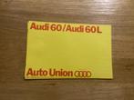 Audi 60 / 60L Brochure - Auto Union 1969, Boeken, Ophalen of Verzenden, Gelezen, Audi