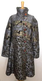 Aparte grijze jas met veel details en mooie knopen! L, Verzenden, Zo goed als nieuw, Maat 42/44 (L), Grijs