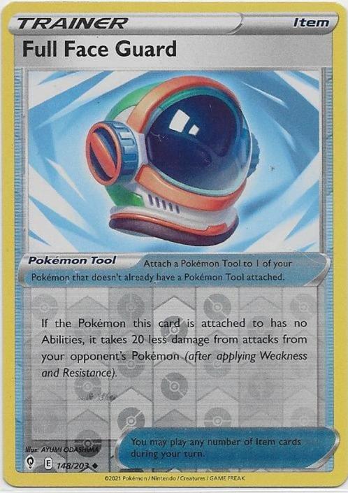 Evolving Skies,  Full Face Guard [reverse] 148/203, Hobby en Vrije tijd, Verzamelkaartspellen | Pokémon, Nieuw, Losse kaart, Verzenden