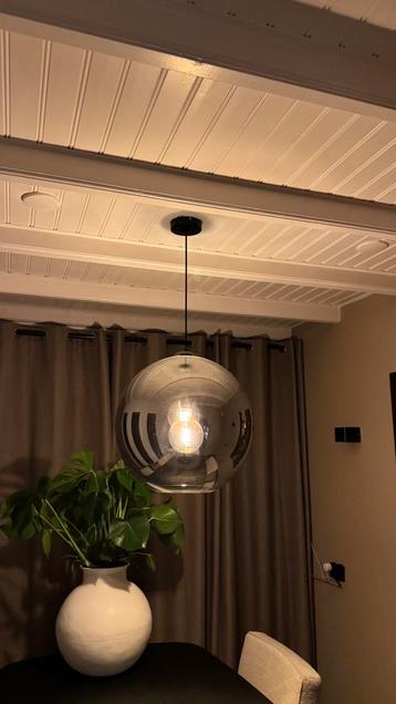Zeer mooie luxe hanglamp met smoke glas
