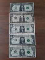 5x1 dollar gebruikt  kk  f.17.4, Postzegels en Munten, Bankbiljetten | Amerika, Ophalen of Verzenden, Noord-Amerika