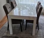 Zgan witte hoogglans MDF eettafel 160x90xH76, Huis en Inrichting, Tafels | Eettafels, Ophalen, Wit hoogglans, Overige materialen