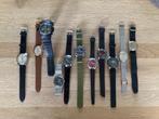 Lot van 11 Vintage Horloges Automatic Mechanisch Duikers, Gebruikt, Staal, Polshorloge, Ophalen of Verzenden
