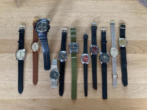 Lot van 11 Vintage Horloges Automatic Mechanisch Duikers, Sieraden, Tassen en Uiterlijk, Horloges | Heren, Gebruikt, Polshorloge