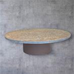 Design salontafel natuursteen brutalist Duitsland 1960-70, Ophalen, Heinz Lilienthal, Gebruikt, 100 tot 150 cm