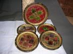 4 onderzetters + 1 fles-onderzetter Florentijns, Ophalen of Verzenden