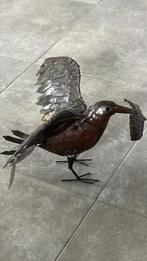 Metalen vogel met visje, Ophalen of Verzenden, Zo goed als nieuw, Dier