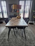 Eettafel BePure hout met staal, Ophalen, Zo goed als nieuw, Rechthoekig, 50 tot 100 cm