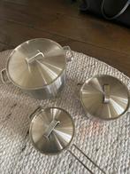 BK Pannenset - 3 delig Zgan, Huis en Inrichting, Keuken | Potten en Pannen, Gebruikt, Inductieplaat, Pannenset, Ophalen of Verzenden