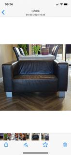 Kalfslederen Loveseat, Huis en Inrichting, Fauteuils, Gebruikt, Leer, 75 tot 100 cm, 125 cm of meer