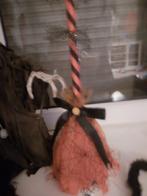 Springende Heksenbezem met Licht & Geluid, Ophalen of Verzenden, Nieuw, Feestartikel, Halloween of Griezel