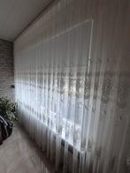 2x Vitrage Gordijnen Geborduurd Tule Gordijn Borduursel, Ophalen of Verzenden, Zo goed als nieuw, 200 cm of meer, 200 cm of meer