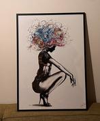 Wanddecoratie / wall-art incl lijst 51,5cm x 72cm, 50 tot 75 cm, Ophalen of Verzenden, Zo goed als nieuw, Foto of Poster