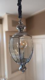 Plafondlamp chroom met glas, Huis en Inrichting, Lampen | Plafondlampen, Ophalen, Zo goed als nieuw, Glas