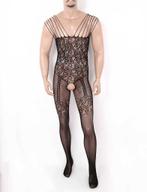 Heren zwarte body 1 / bodysuit lingerie pakje sissy, Verzenden, Zwart, Nachtkleding