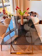 Glazen Eettafel Made - 6 persoons, Huis en Inrichting, Tafels | Eettafels, Ophalen, Gebruikt, 100 tot 150 cm, Glas