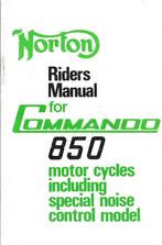 Riders Manual NORTON Commando 850, Verzenden, Gelezen
