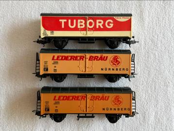 Lima DSB Tuborg en DB Lederer Brau goederenwagons beschikbaar voor biedingen