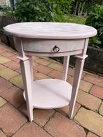 Mooie sidetable in krijtverf, Ophalen, Gebruikt, 50 tot 100 cm, Ovaal