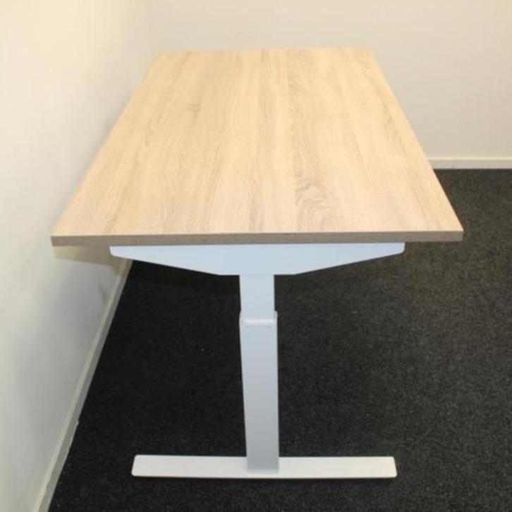 Knop inst. bureau, diverse afmetingen, NIEUW blad, wit frame, Huis en Inrichting, Bureaus, Gebruikt, Bureau, In hoogte verstelbaar