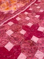 Vintage Patchwork Sprei - Handgemaakt 1-persoons, Hobby en Vrije tijd, Stoffen en Lappen, Gebruikt, Ophalen of Verzenden, 30 tot 120 cm