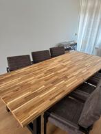 Ikea Skogsta eettafel 235x100/ dining table, Ophalen, 50 tot 100 cm, Zo goed als nieuw, Vijf personen of meer