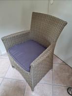 Rieten stoel, Huis en Inrichting, Stoelen, Riet of Rotan, Ophalen of Verzenden, Zo goed als nieuw, Grijs