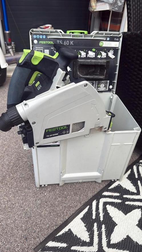 Festool invalzaag TS 60 KEBQ plus compleet, Doe-het-zelf en Verbouw, Gereedschap | Freesmachines, Zo goed als nieuw, Elektrisch