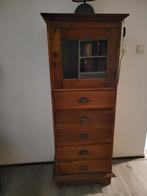 Teak drankenkastje met 5 lades - Zware kwaliteit, Huis en Inrichting, Kasten | Buffetkasten, Ophalen, Gebruikt, 100 tot 150 cm
