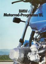 Folder BMW Motorrad- Programm '81. 1980, Motoren, Handleidingen en Instructieboekjes, Ophalen of Verzenden, BMW