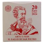20 Euro Vaticaan 2024 - St. Peter en de Haan - PROOF - Koper, Verzenden, Vaticaanstad, Overige waardes, Losse munt