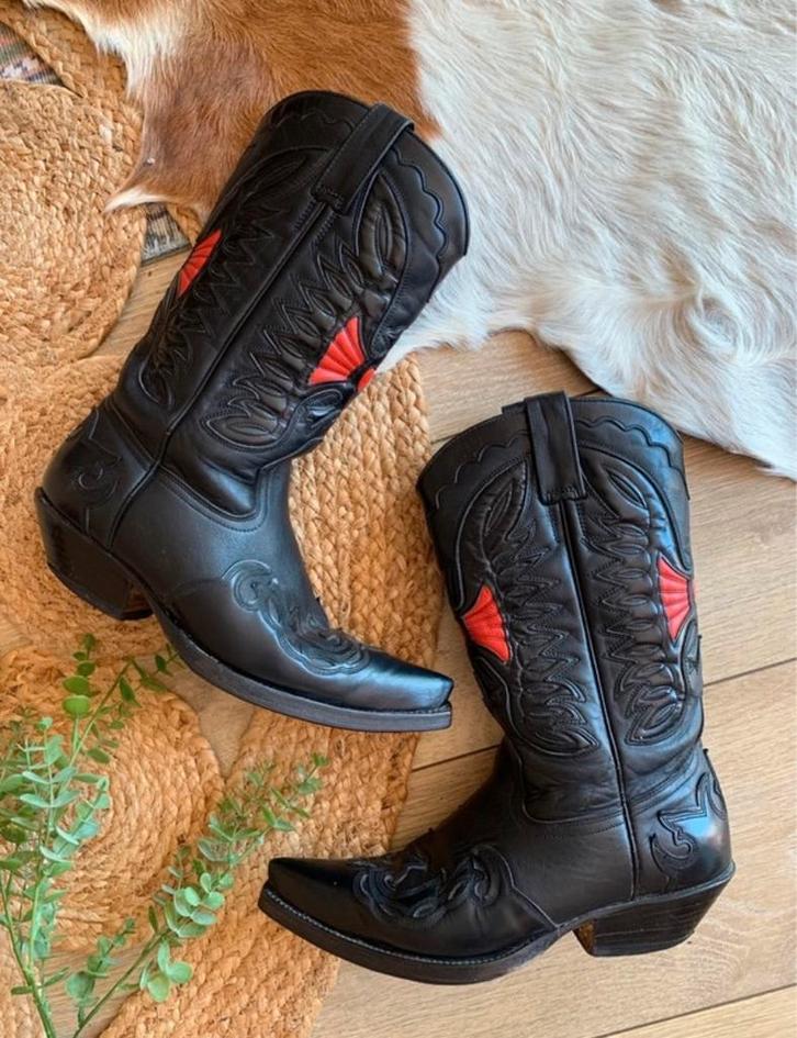 Go West cowboylaarzen 40 41 western boots bohemian laarzen, Kleding | Dames, Schoenen, Zo goed als nieuw, Hoge laarzen, Zwart