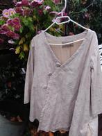 Les Ours schattig tuniek jasje 40 42 staat S valt ruimer, Kleding | Dames, Blouses en Tunieken, Beige, Maat 42/44 (L), Ophalen of Verzenden