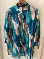 Marina Rinaldi blouse blauw groen 48/50, Kleding | Dames, Ophalen of Verzenden, Zo goed als nieuw, Blauw, Blouse of Tuniek