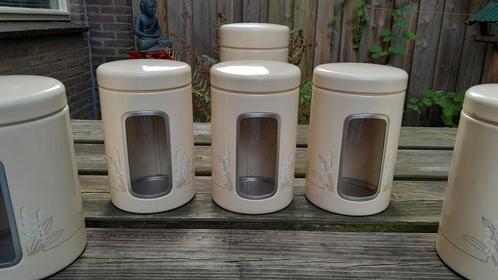 6 vintage Brabantia voorraadbussen made in Belgium, Antiek en Kunst, Antiek | Keukenbenodigdheden, Ophalen of Verzenden
