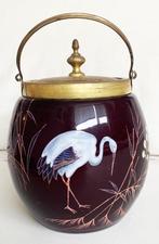 Antieke bonbonniere, delicatessenpotje, opaline vaasje, Ophalen of Verzenden