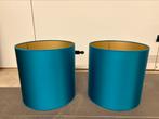 NIEUW Turquoise lampenkappen stout verlichting, Huis en Inrichting, Ophalen, 25 tot 50 cm, Blauw, Rond