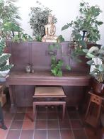 Piano met kruk, Muziek en Instrumenten, Piano's, Ophalen, Gebruikt, Bruin