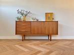 Vintage dressoir sideboard hout jaren 50/60/70, Gebruikt, 150 tot 200 cm, Vintage, 25 tot 50 cm