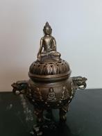 Bronzen wierookpot 17cm, Ophalen of Verzenden, Brons