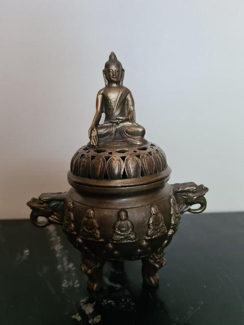 Bronzen wierookpot 17cm, Antiek en Kunst, Antiek | Koper en Brons, Brons, Ophalen of Verzenden