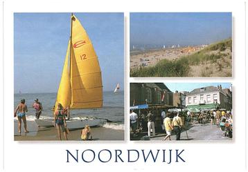 908600 Noordwijk ZH Strand Gelopen met postzegel beschikbaar voor biedingen