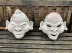 2 Indonesische maskers, Tuin en Terras, Tuinbeelden, Ophalen, Gebruikt