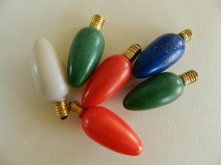 Oude kerstverlichting - grote reserve lampjes, Diversen, Kerst, Ophalen of Verzenden